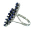 Lapis Needlepoint Southwest Genuine Sterling Silver Ring Size 5-1/2 AX88190